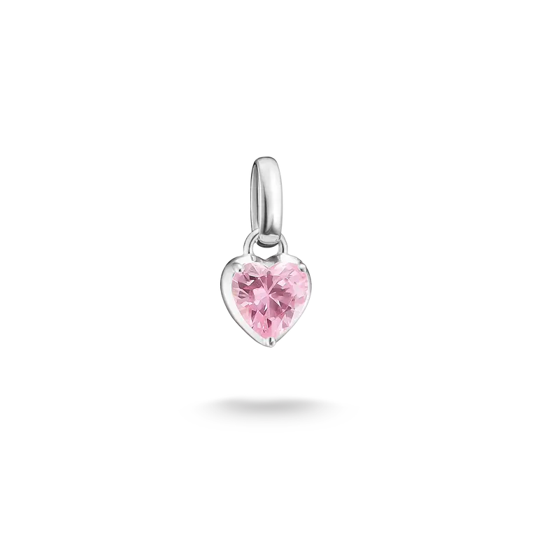 THOMAS SABO Charm-Anhänger Herz Geburtsstein Silber