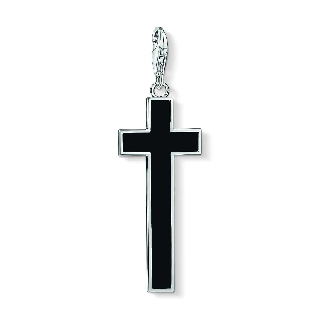 Thomas Sabo Damen Charm-Anhänger Schwarzes Kreuz - Y0020-024-11