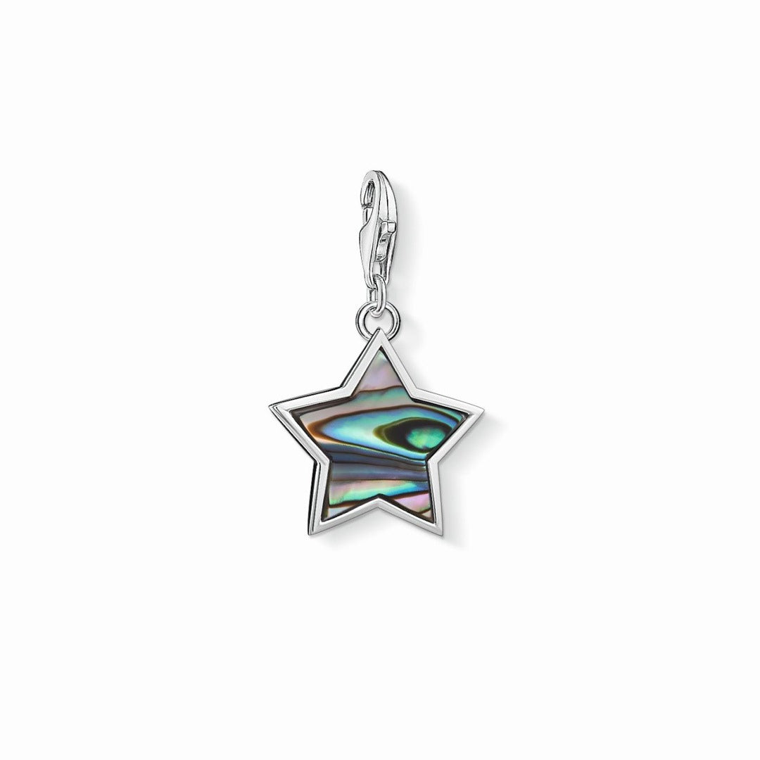 Thomas Sabo Damen Charm-Anhänger Stern Abalone Perlmutt Türkis - 1533-509-7