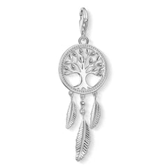 Thomas Sabo Damen Charm-Anhänger Traumfänger, Baum Türkis - 1845-051-14