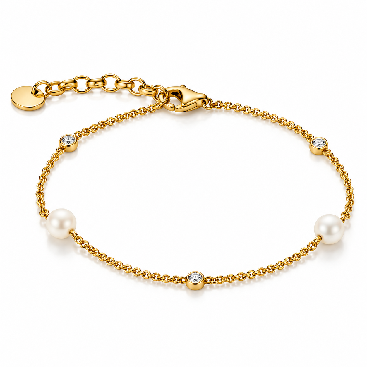 THOMAS SABO Classic Pearls Armband mit Perlen und weissem Zirkonia