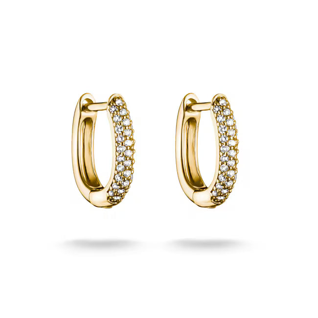 Thomas Sabo Classic TS Creolen 18K vergoldet mit weissen Zirkonia – CR779-M01-14