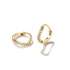 Thomas Sabo Classic TS Damen Creolen geschwungen mit weissen Zirkonia Silber & 18K vergoldet – CR775-M01-14