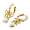 THOMAS SABO Classic TS Creolen mit Schleifen-Detail und weissem Zirkonia, vergoldet – CR749-M01-14