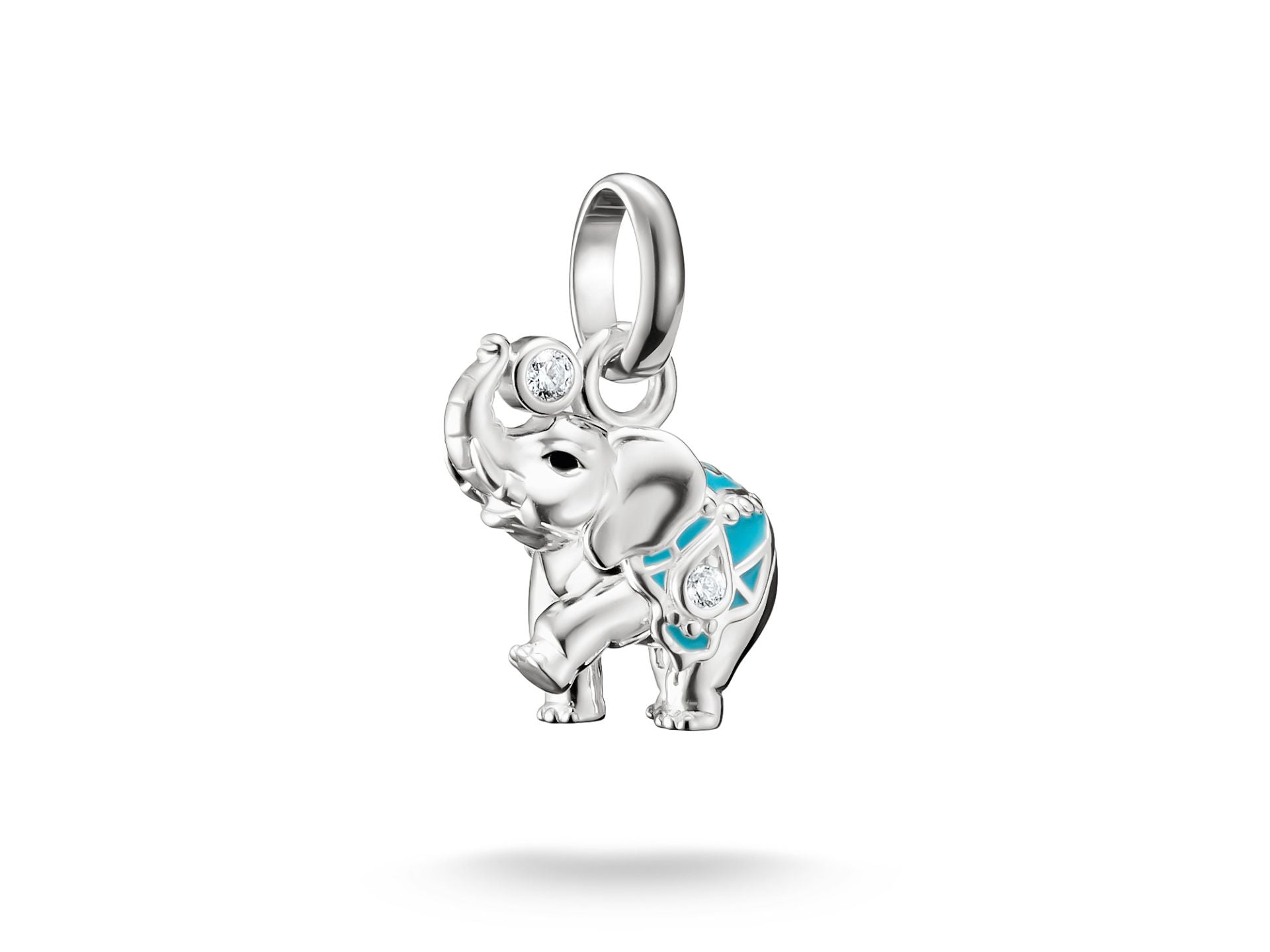 Thomas Sabo Elefant Charm Connect Silber mit Türkiser Emaille – CC1327-041-17