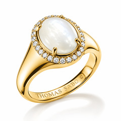 THOMAS SABO Fluid Elegance Haloring mit Perlmutt und weissem Zirkonia