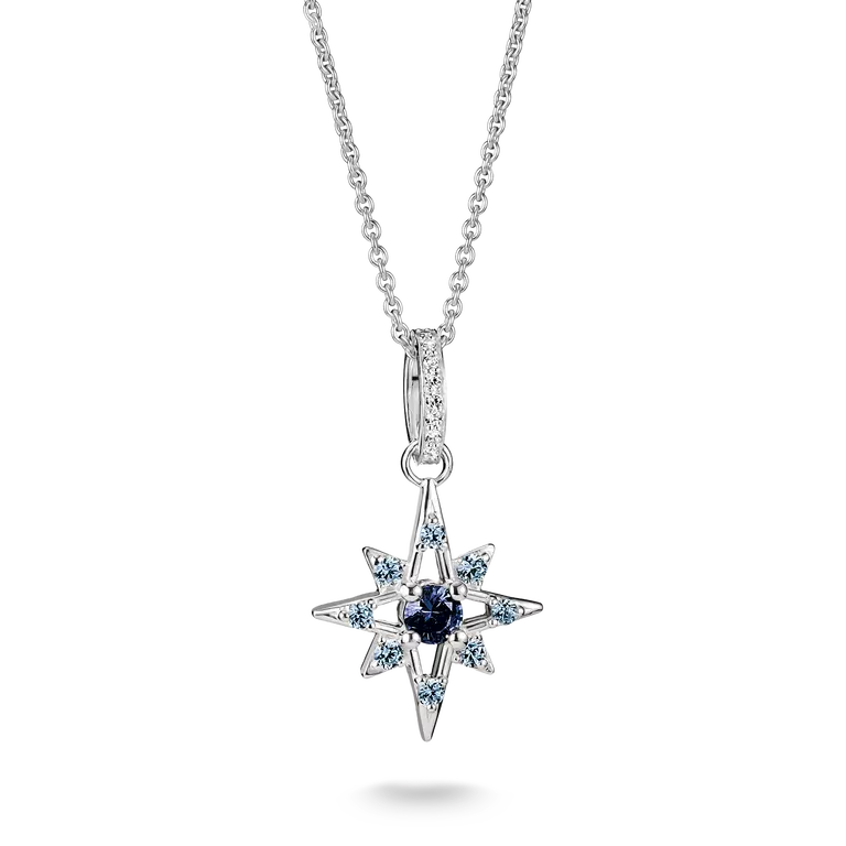 THOMAS SABO Kette Stern mit weissem Zirkonia Silber oder Goldfarben
