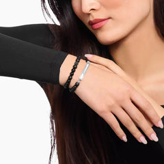 Thomas Sabo Obsidian Bead-Armband Schwarz 19 cm - A2194-705-11-L19