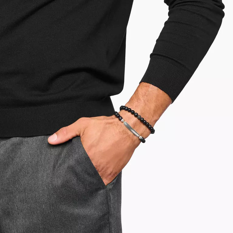 Thomas Sabo Obsidian Bead-Armband Schwarz 19 cm - A2194-705-11-L19