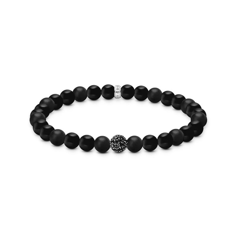 Thomas Sabo Obsidian Bead-Armband Schwarz 19 cm - A2194-705-11-L19