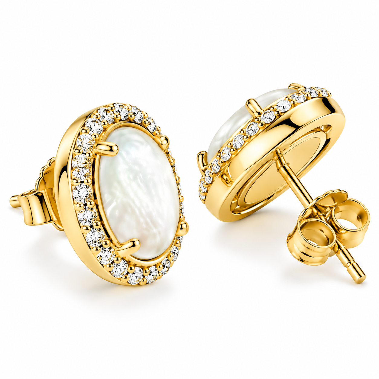 THOMAS SABO Ohrstecker Perlmutt mit weissem Zirkonia