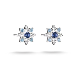 THOMAS SABO Ohrstecker Stern mit blauen Steinen Silber oder Goldfarben