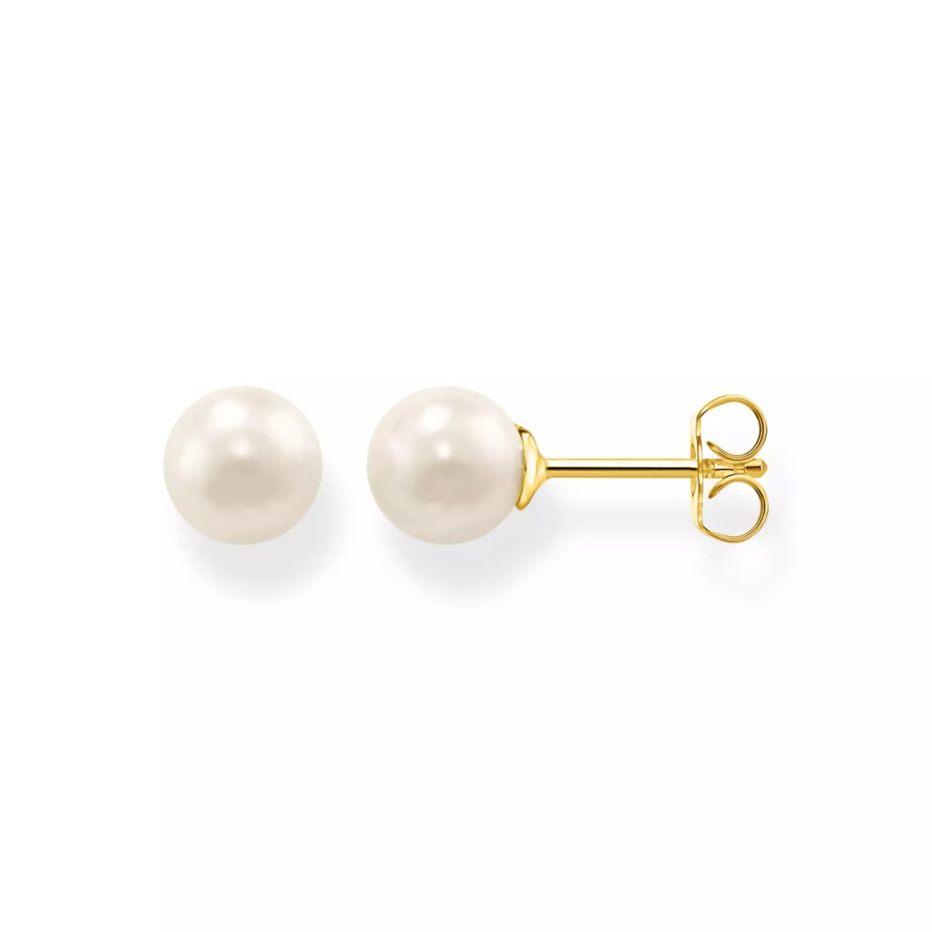 Thomas Sabo Perlenohrstecker 925 Sterling Silber 18K Vergoldet – H1430-430-14