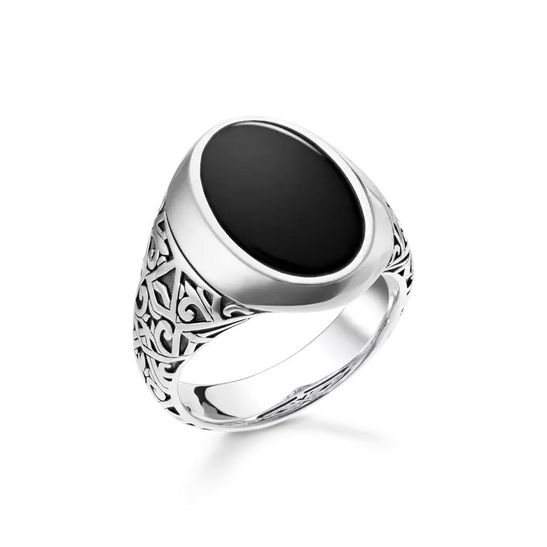 Thomas Sabo Ring mit schwarzem Onyx - TR2242-698-11-64
