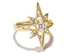 THOMAS SABO Ring Stern mit weissem Zirkonia Goldfarben – TR2550-M01-14