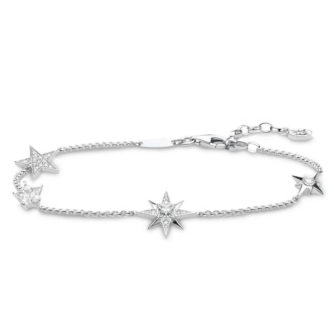 Thomas Sabo Sterling Silver Glam & Soul Damenarmband Sterne Silber - A1916-051-14-L19v