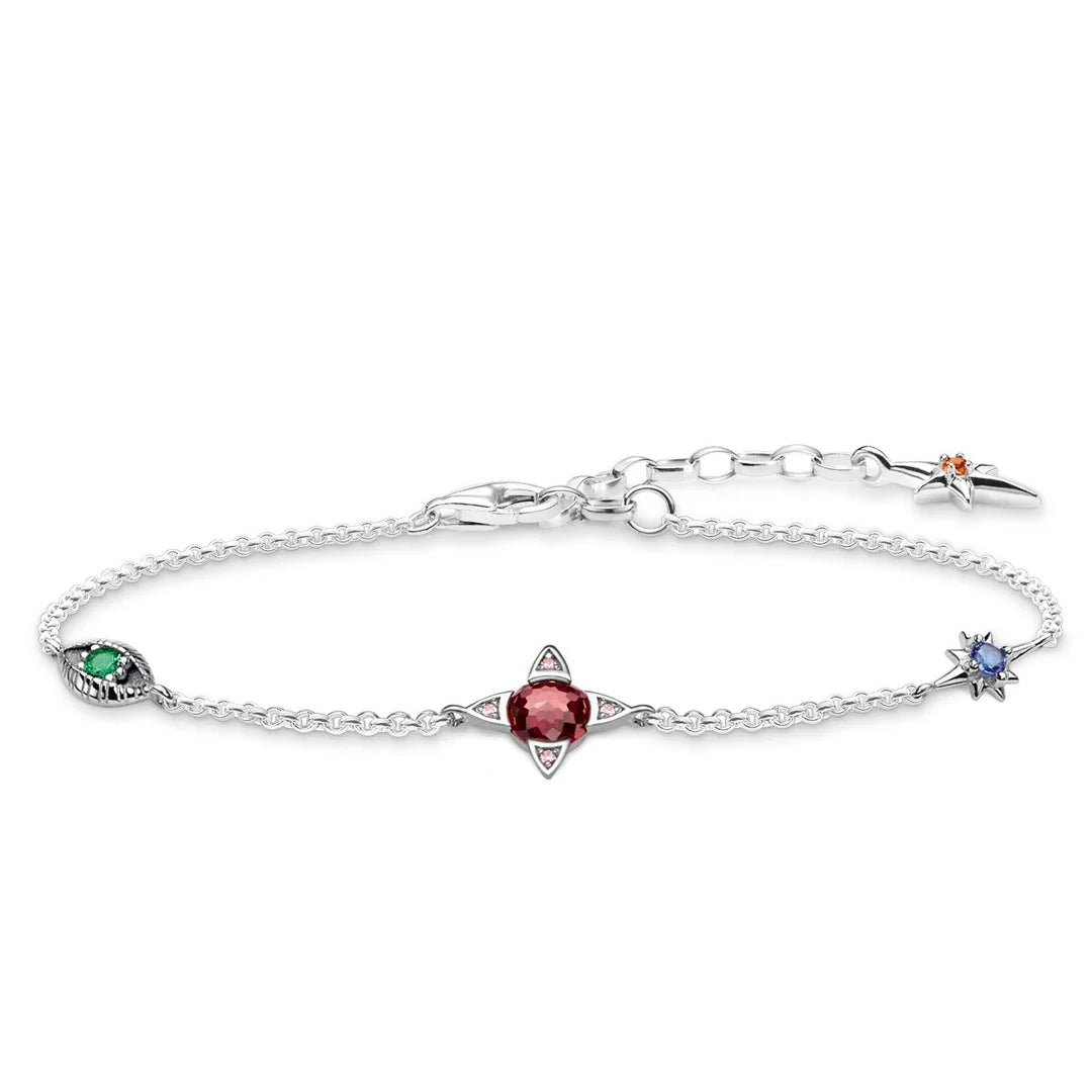 Thomas Sabo Sterling Silver Glam & Soul Armband Kleine Glücksbringer Silber - A1913-342-7-L19v. 