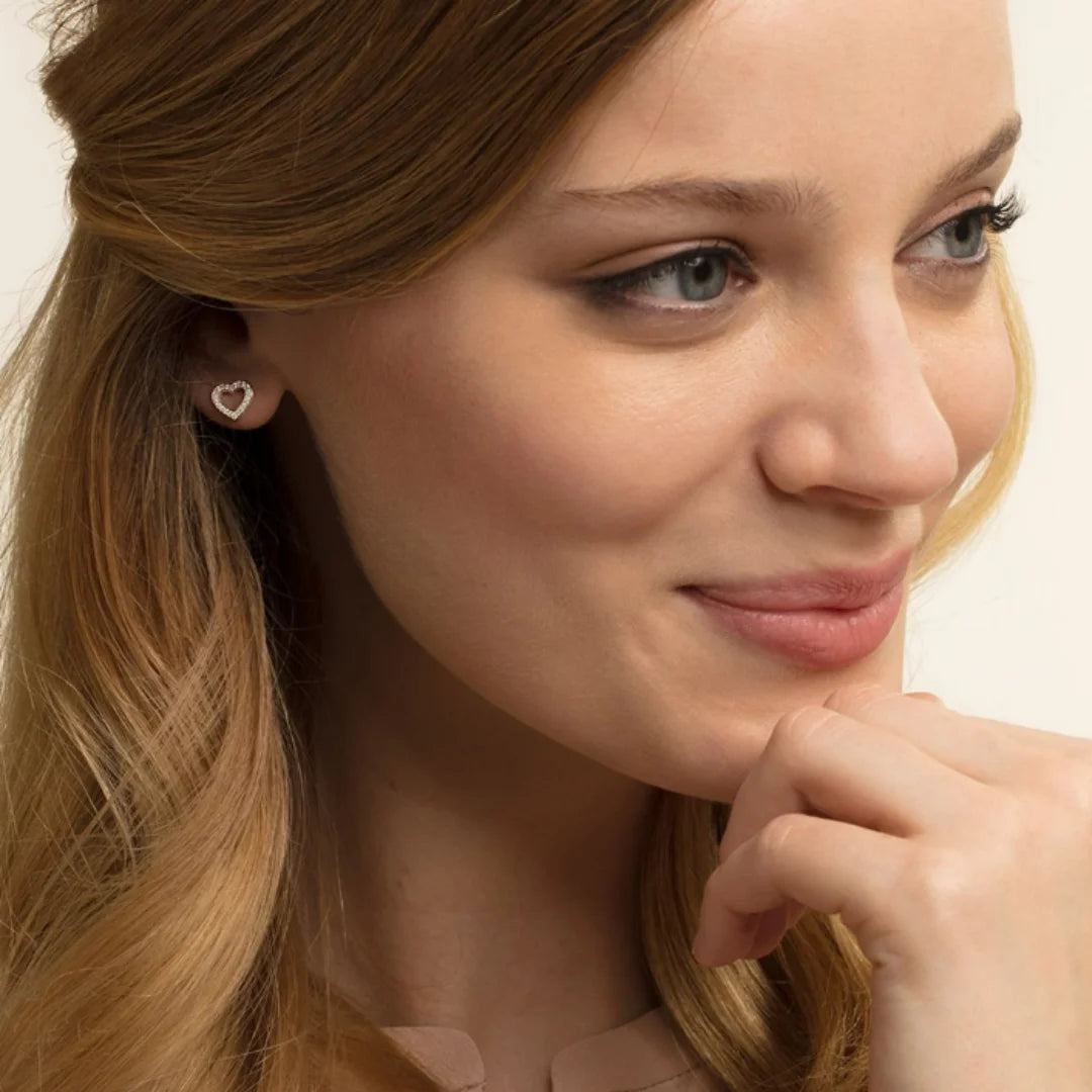 Thomas Sabo Sterling Silver Glam & Soul Damen Ohrstecker Herzen Gross - H1945-051-14