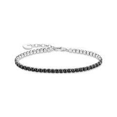 Thomas Sabo Tennisarmband Schwarz Silber 16–19 cm - A2167-643-11