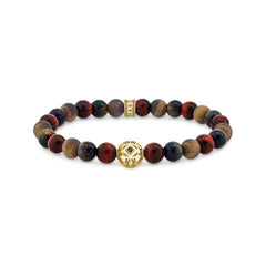 Thomas Sabo Tigerauge Beads-Armband vergoldet 19 cm - A2145-324-2-L19