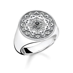 Thomas Sabo Sterling Silver Glam & Soul Ring Vintage Kompass Silber - D_TR0041-714-11