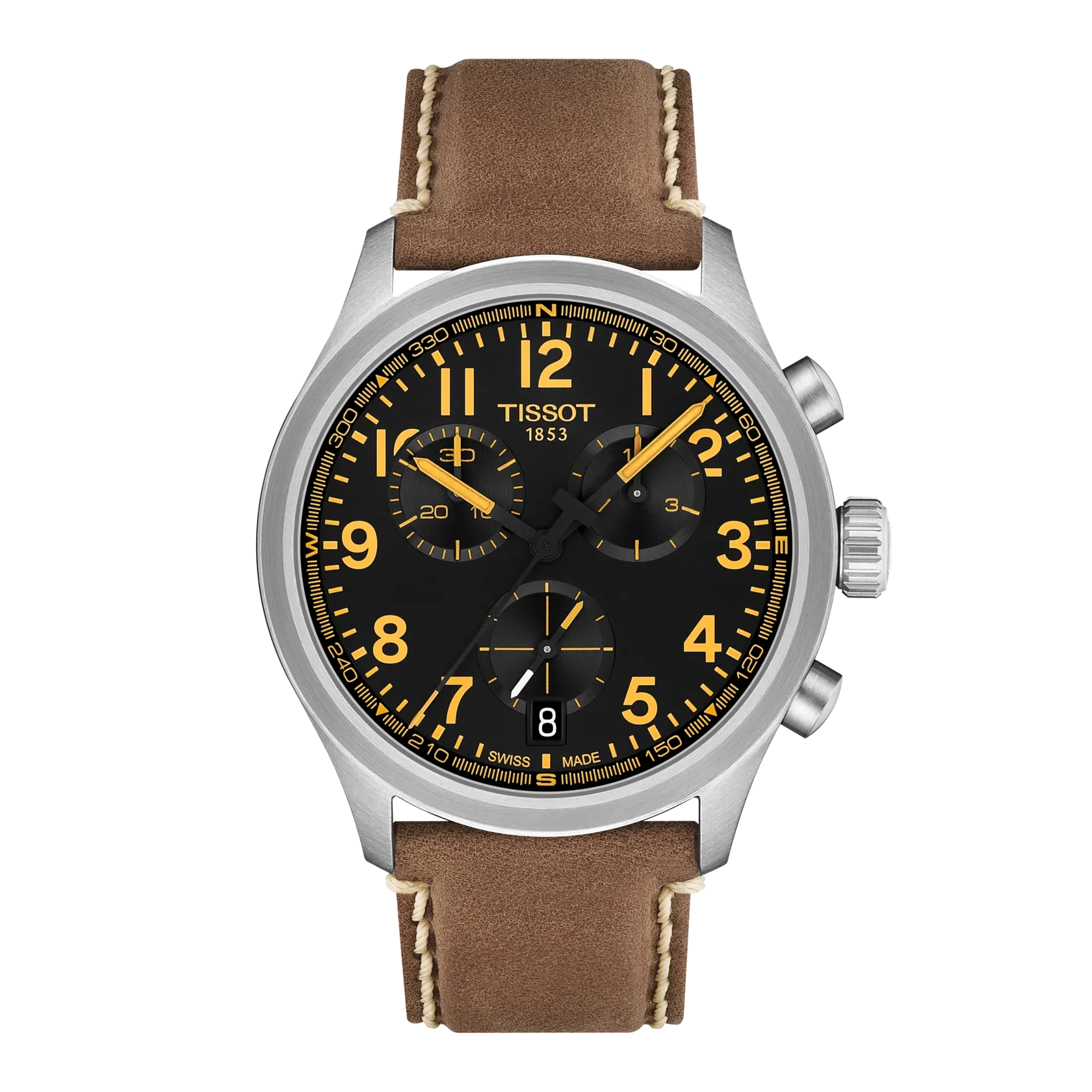 Tissot Chrono L 42mm Schwarz / Braun Herrenuhr - T116.417.16.052.01