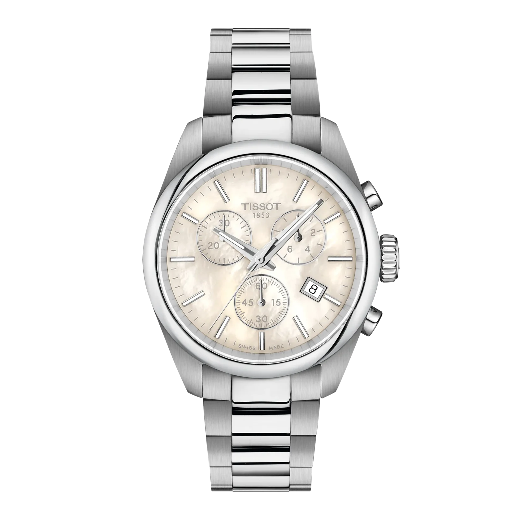 Tissot PR 100 Chronograph 36 mm Damen Uhr Perlmutt