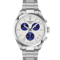 Tissot PR 100 Chronograph 40mm White / Blue -  T150.417.11.011.00
