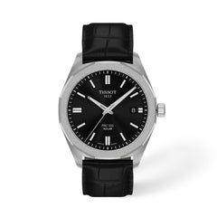 Tissot PRC 100 Solar Herrenuhr 39 mm Schwarz mit Lederarmband – T151.422.16.051.00