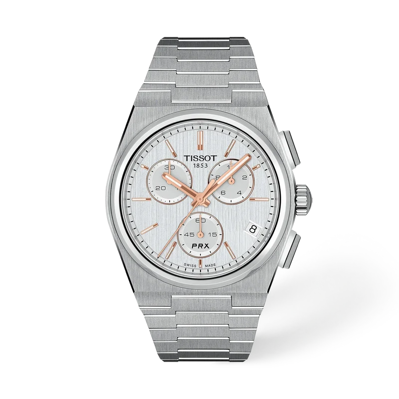 Tissot PRX 41mm Chronograph Quarz Silber