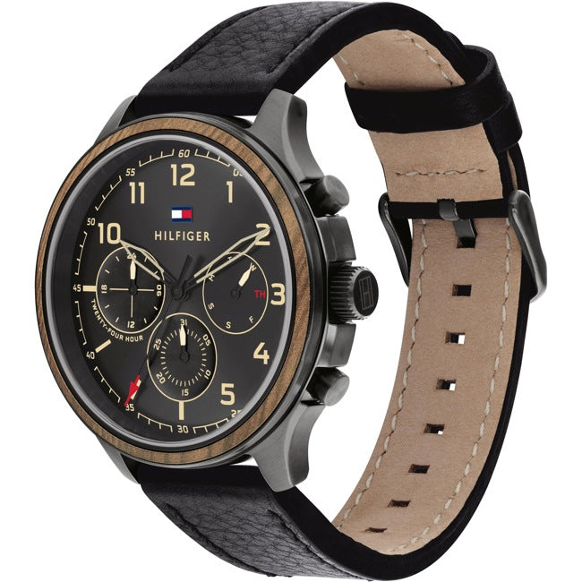 Tommy Hilfiger Asher Day Date Schwarz Herrenuhr - 1791854