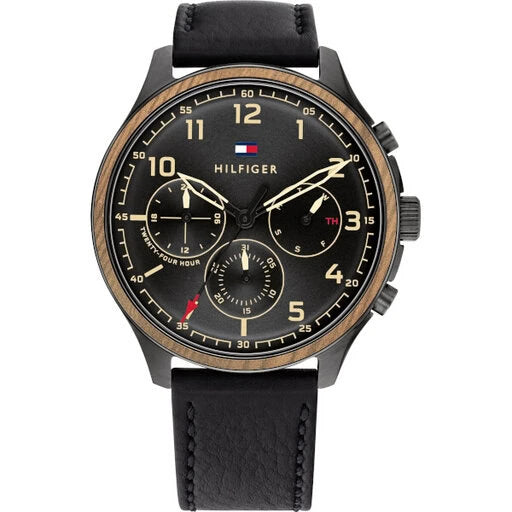 Tommy Hilfiger Asher Day Date Schwarz Herrenuhr - 1791854