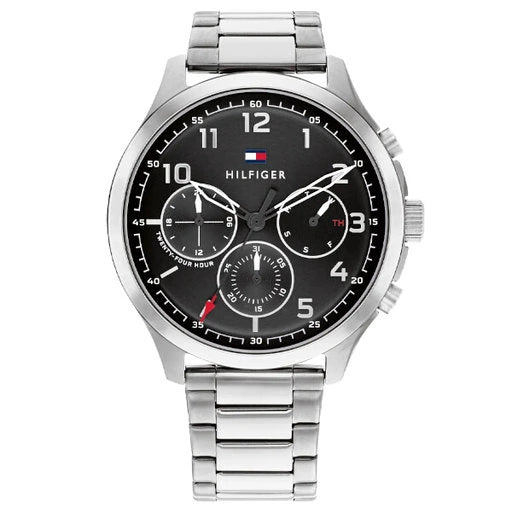 Tommy Hilfiger Asher Day Date Silbrig Herrenuhr - 1791852