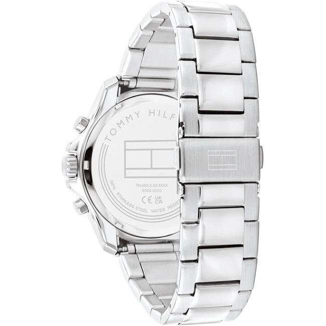 Tommy Hilfiger Jordan Chronograph Silbrig / Blau Herrenuhr - 1792094