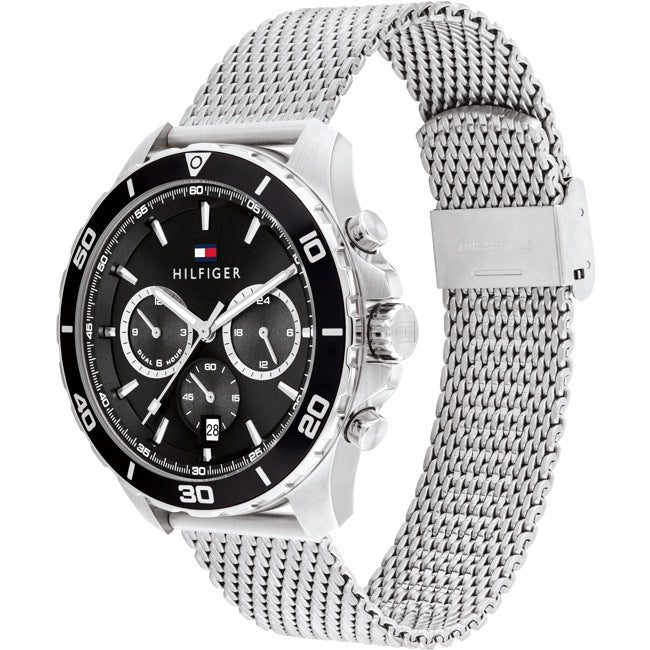 Tommy Hilfiger Jordan Chronograph Silbrig / Schwarz Herrenuhr - 1792092