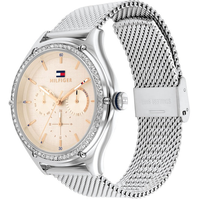 Tommy Hilfiger Lexi Day-Date Silbrig / Rosé Damenuhr - 1782654