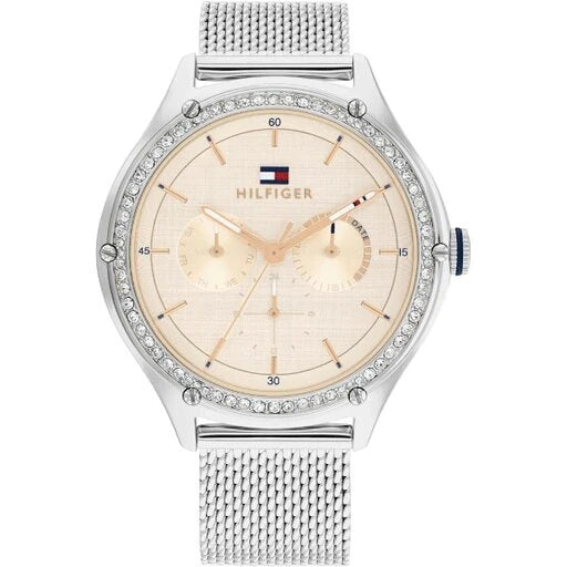Tommy Hilfiger Lexi Day-Date Silbrig / Rosé Damenuhr - 1782654
