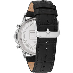 Tommy Hilfiger Stewart Day Date Silbrig / Schwarz Herrenuhr - 1710605