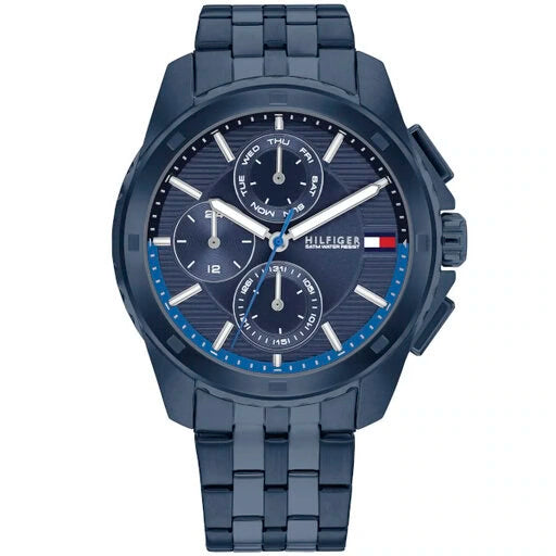 Tommy Hilfiger Walker Day Date Blau Herrenuhr - 1710622