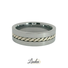 Tungsten Silber Partnerring TUS-121/7 – Robustes Ringpaar mit kostenloser Gravur