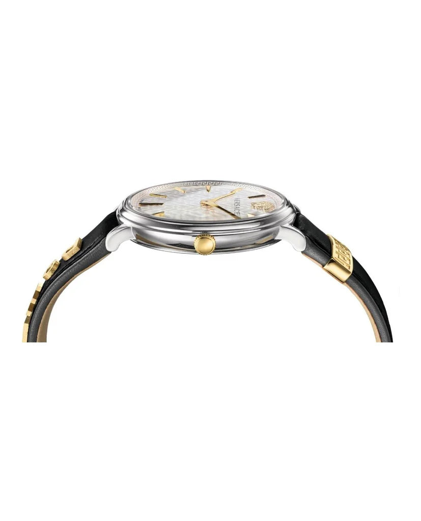 Versace Herrenuhr Edelstahl Silber Schwarz