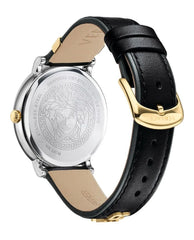 Versace Herrenuhr Edelstahl Silber Schwarz