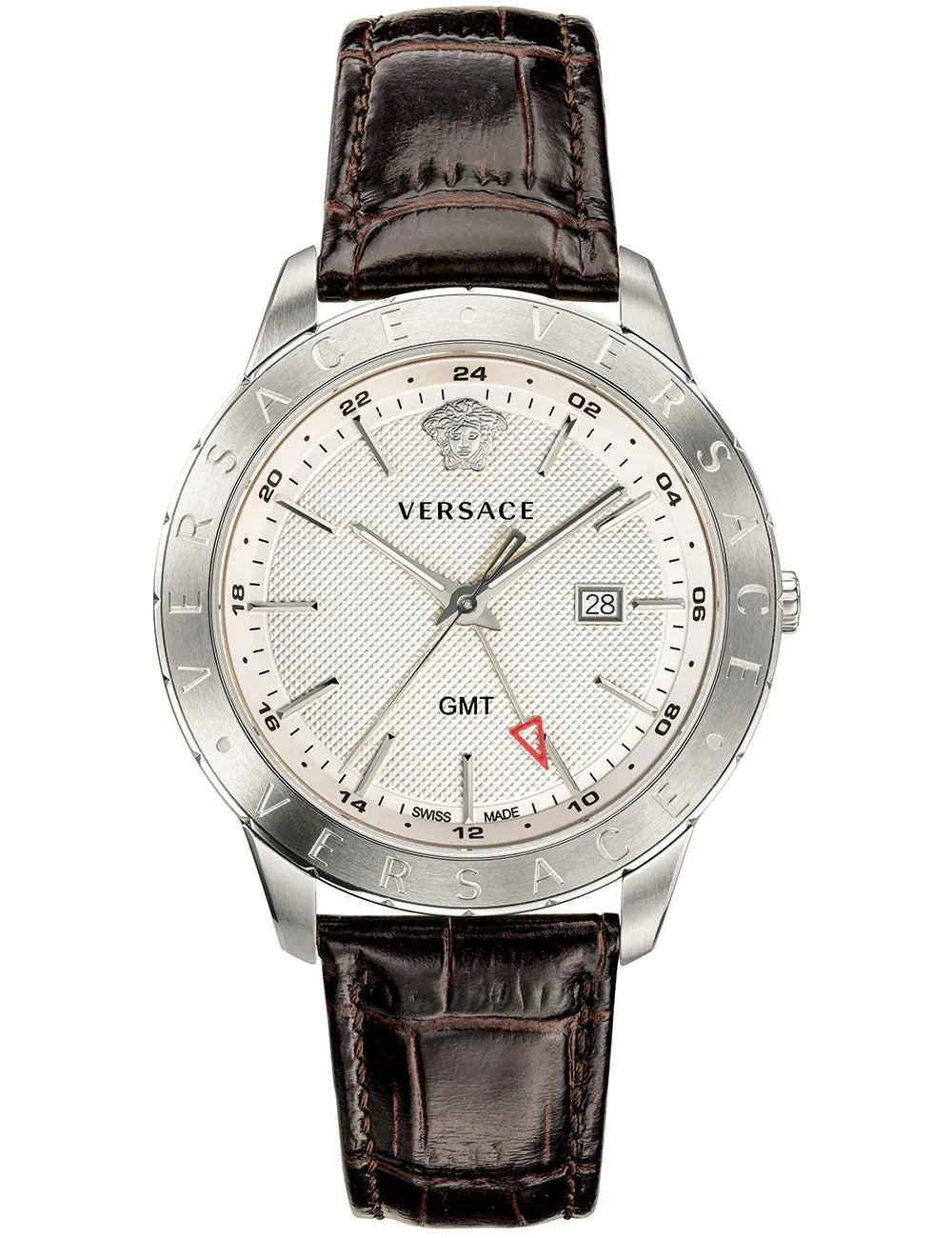 Versace Elegant Medusa Herrenenuhr aus Lederarmband - VEBK00118