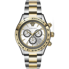 Versace Classic Herrenuhr Chronograph, Bicolor, 44 mm - VEV700519