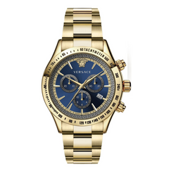 Versace Classic Herrenuhr Gold Chronograph, 44 mm - VEV700619