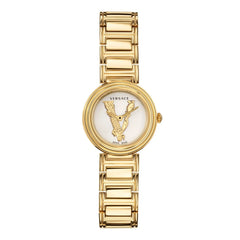 Versace Damen Uhr Gold Weiss Leder Virtus Mini Elegant