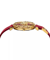 Versace Palazzo Empire Greca Damenuhr Rot Leder - VEDV00319