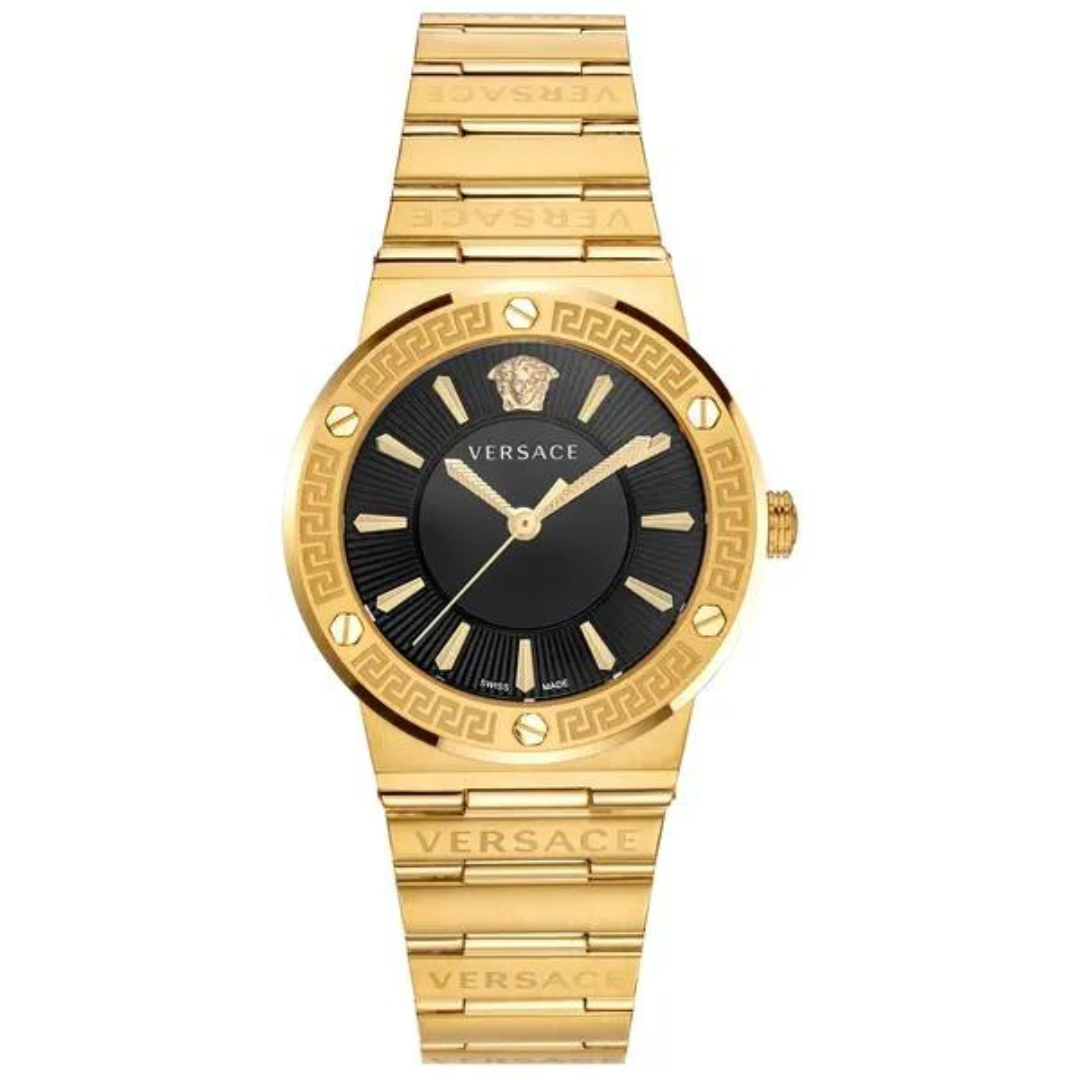 Versace Greca Logo Damenuhr Gold 38 mm - VEVH00820