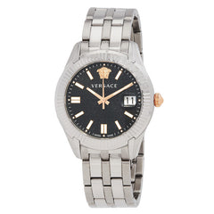 Versace Greca Time Quarz Herrenuhr mit schwarzem Zifferblatt - VE3K00322