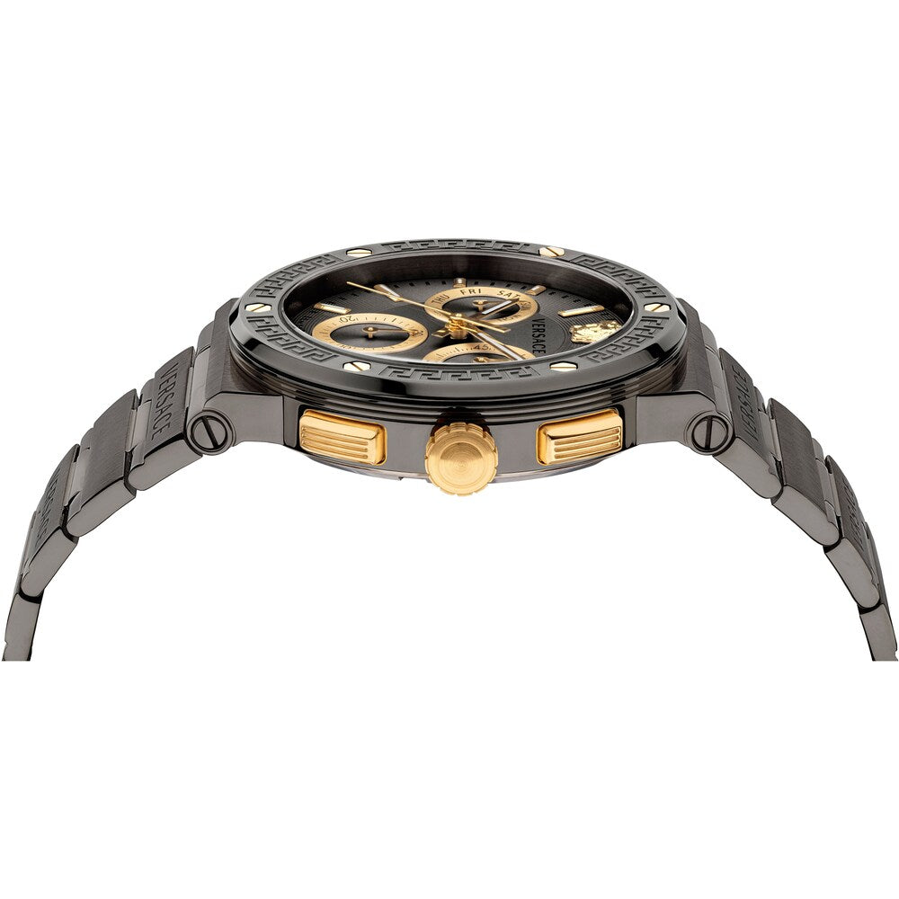 Versace Herrenuhr Schwarz Chronograph, 43 mm - VEZ900521 2